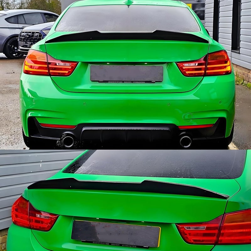 NeespoC Rear Trunk Spoiler Wing Compatible with BMW F32 4 Series 428i/ 430i/ 435i/ 440i/ M4 2-Door Coupe 2014-2020, Gloss Black PSM Style Duckbill Decklid Lip Exterior Accessories - Image 3